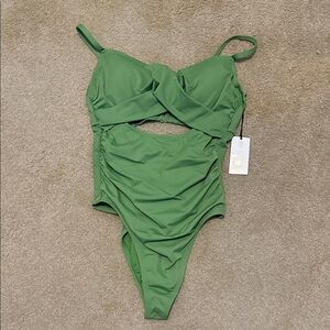 Shade & Shore Olive One-Piece Swimsuit